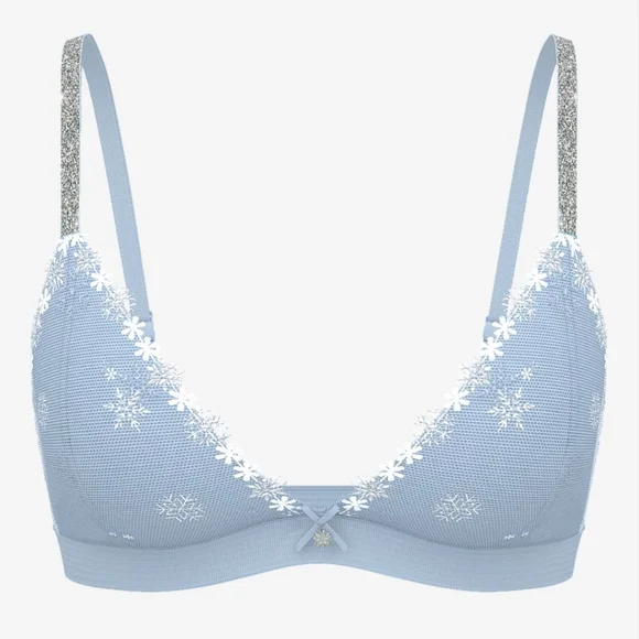 ❄️💙 VICTORIA'S SECRET PINK Wink PUSH-UP Triangle BRALETTE WONDERLAND 💙❄️ - Picture 3 of 11